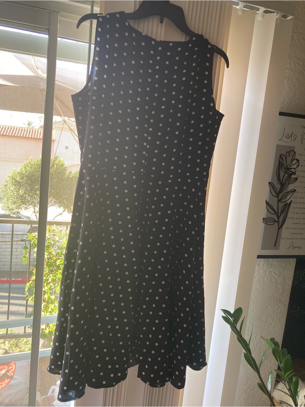 Black Polka Dot Sleeveless Midi Dress - Feminine Flare
